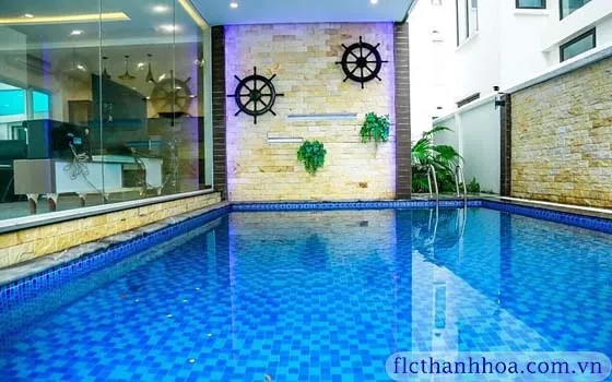 Bể bơi trong nhà villa sao biển sb37